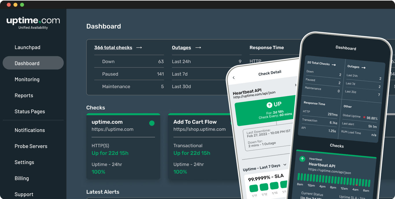 Uptime.com Product Demo Image